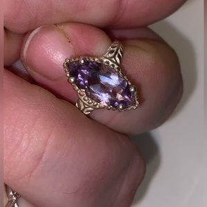 Vintage Kabana Amethyst Marquis Cut Ring